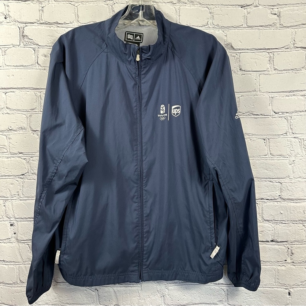 Adidas Women’s Climaproof Jacket 2008 Beijing Olympics Waterproof Navy Blue M